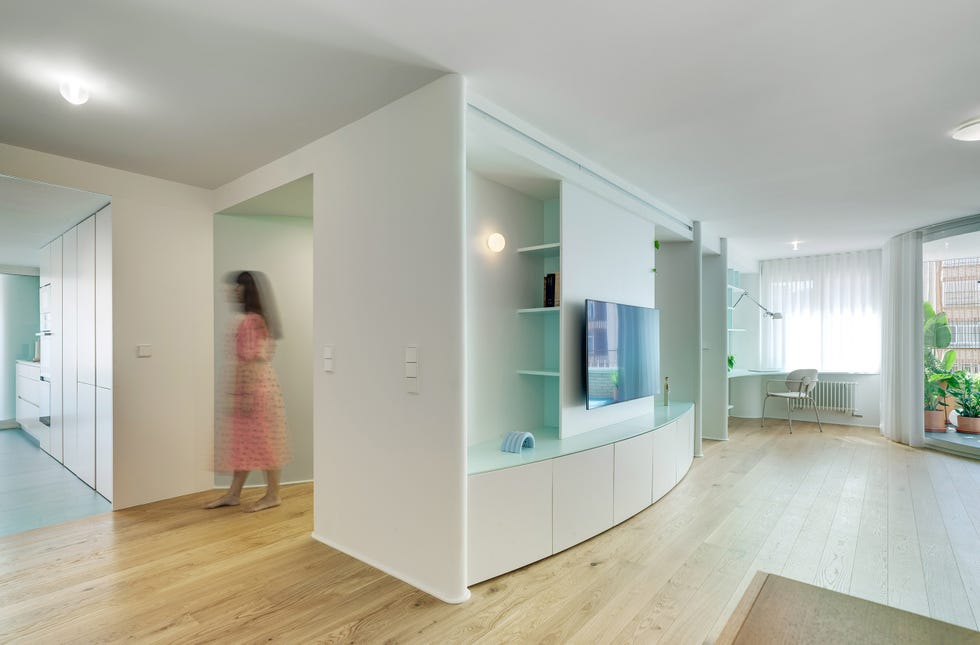 salón de diseño moderno en color blanco