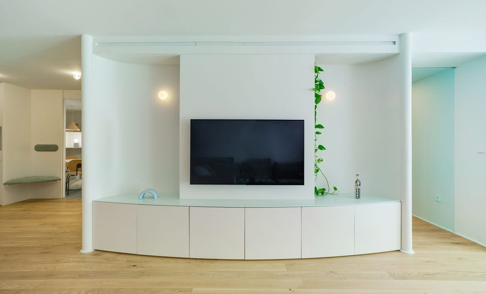 salón de diseño moderno en color blanco
