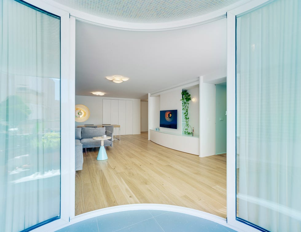salón de diseño moderno en color blanco y verde