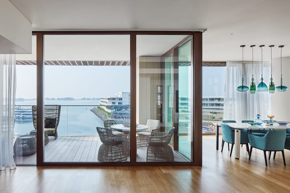 terraza con puertas correderas