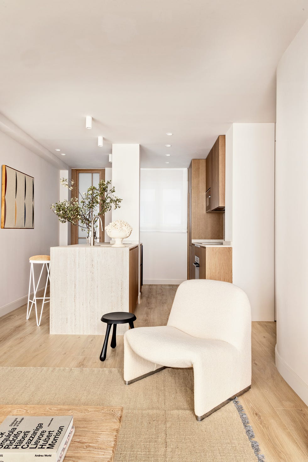 cocina con península abierta al salón