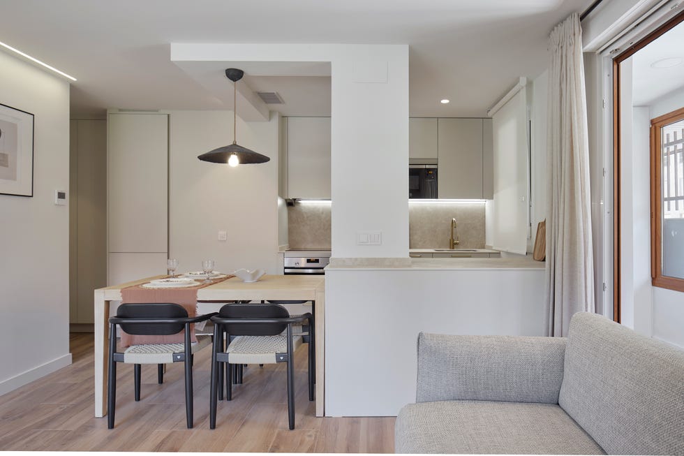 cocina con office abierta al salón