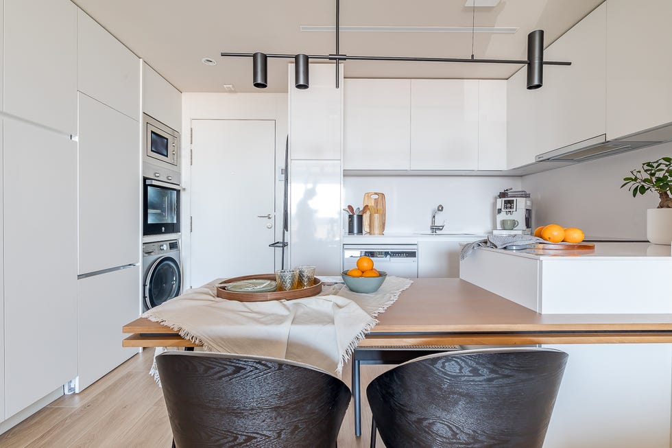 cocina blanca abierta
