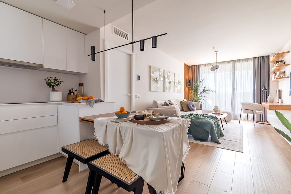 cocina blanca abierta