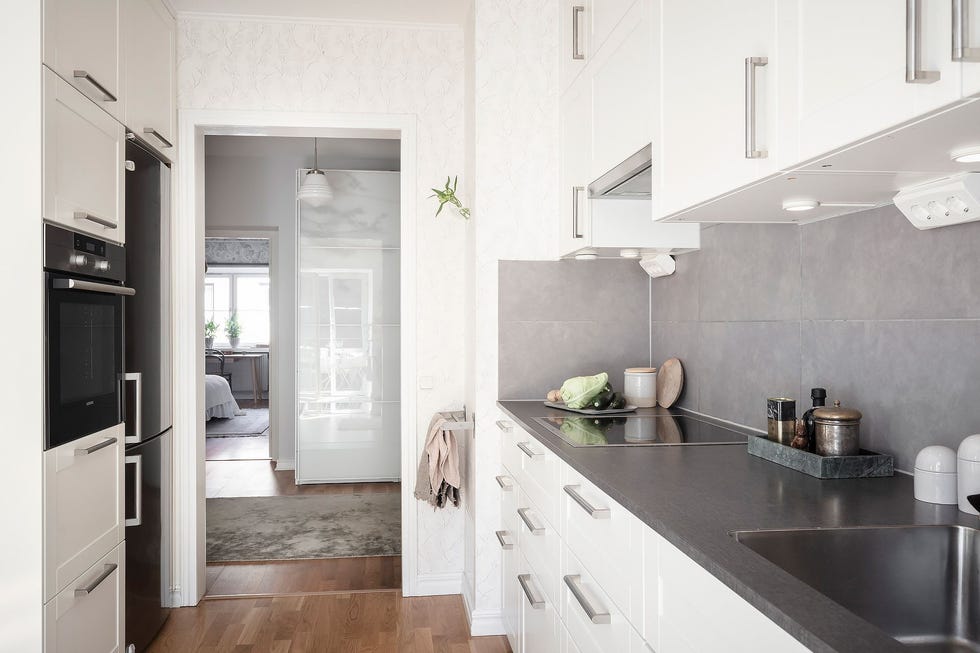 cocina blanca de diseño nórdico