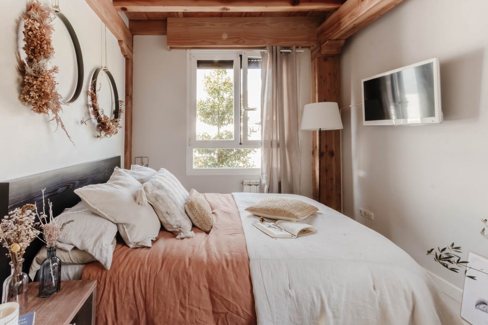 dormitorio de estilo rústico