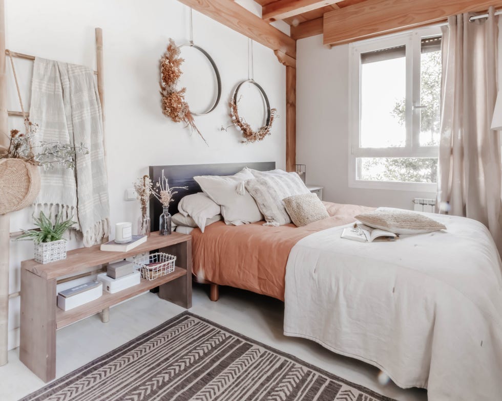 dormitorio de estilo rústico