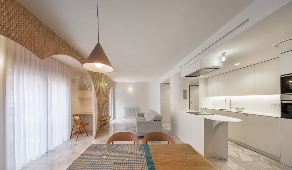 salón comedor con cocina integrada