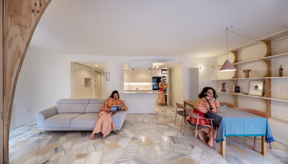 salón comedor con cocina integrada