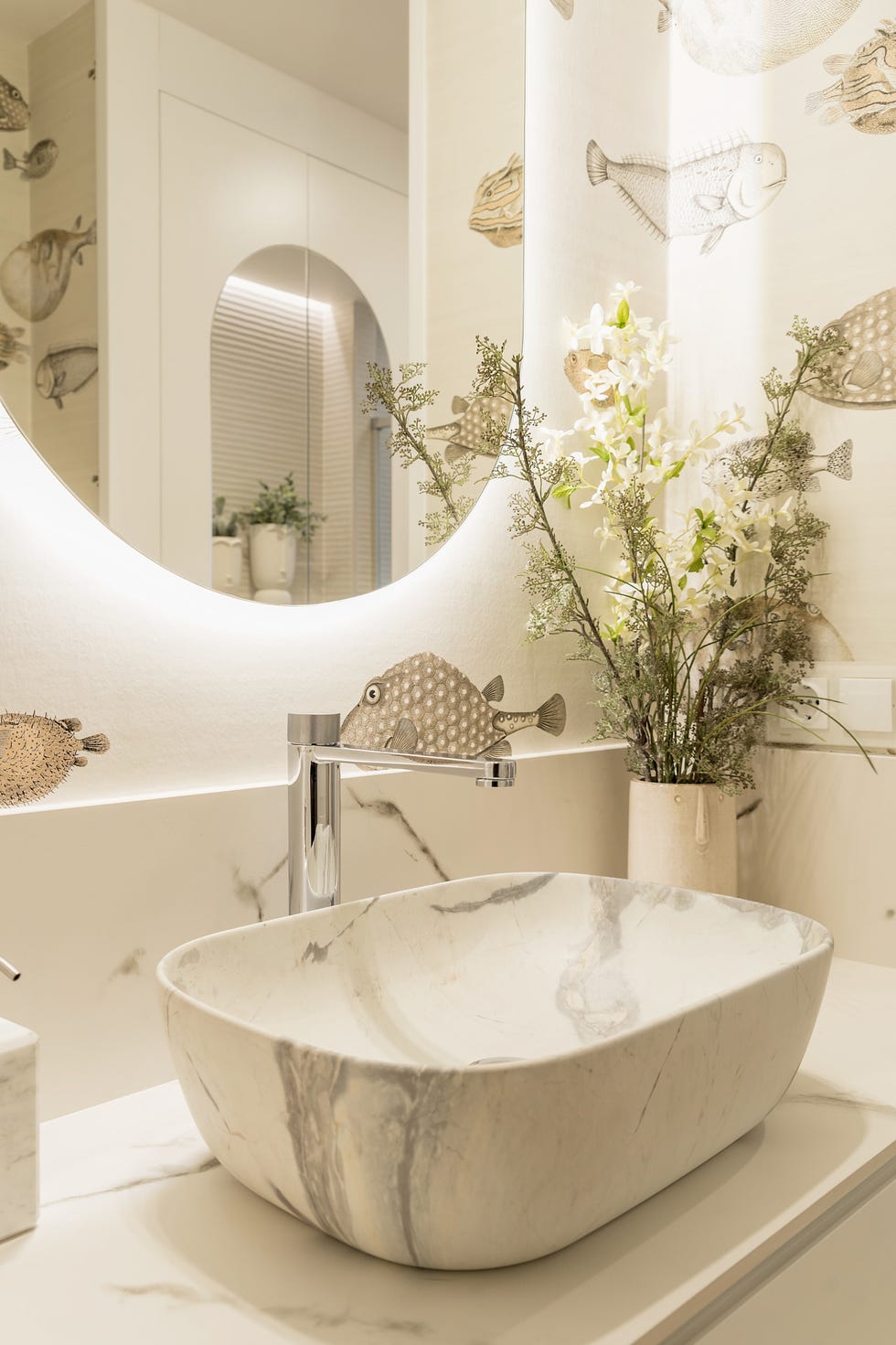 lavabo exento de mármol