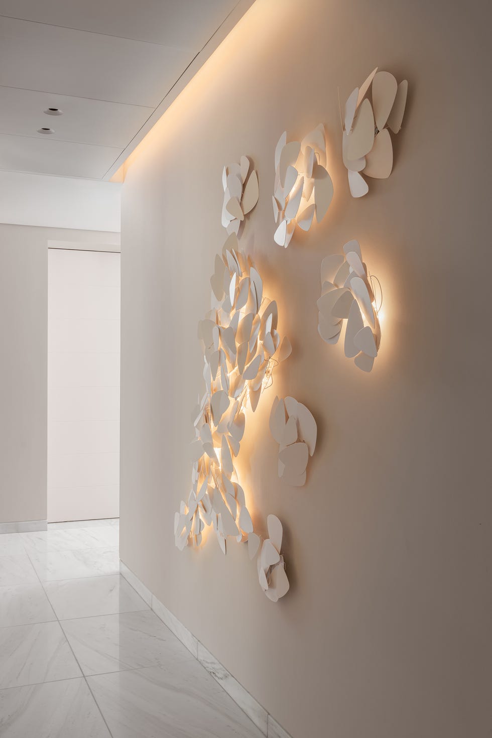 apliques de pared en forma de flores