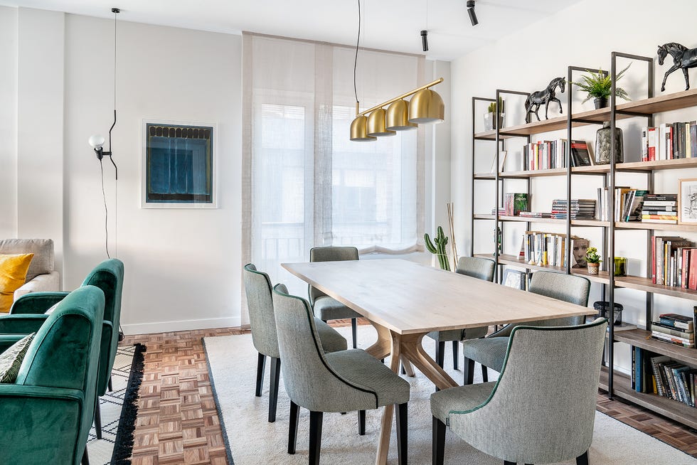 comedor abierto al salón con diseño contemporáneo