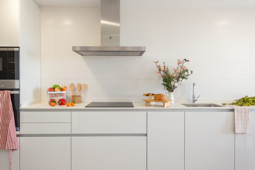 cocina blanca lacada sin tiradores