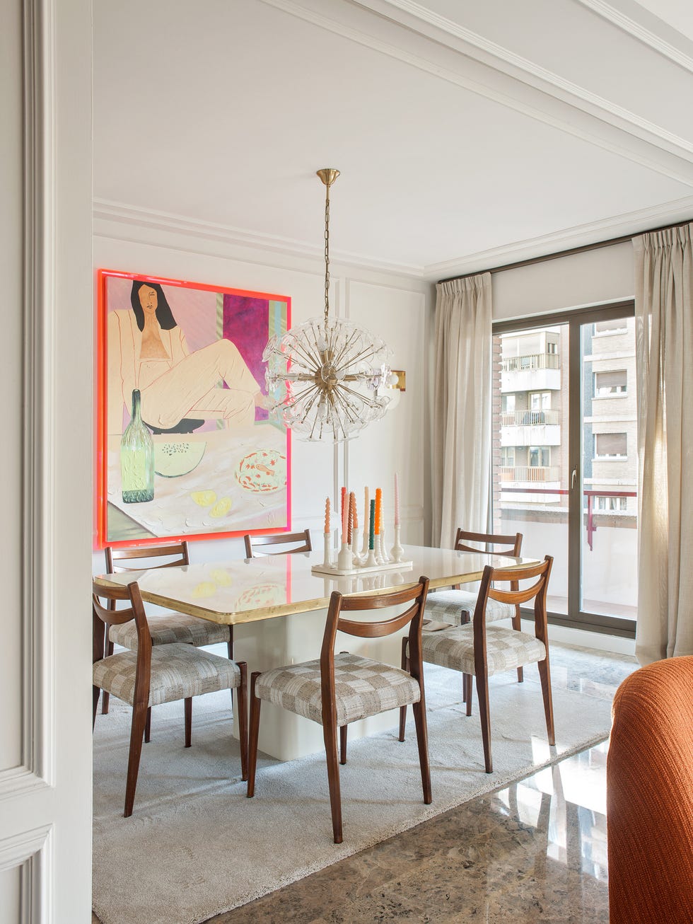 comedor con muebles vintage