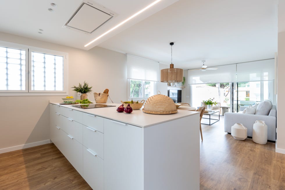 cocina abierta con península