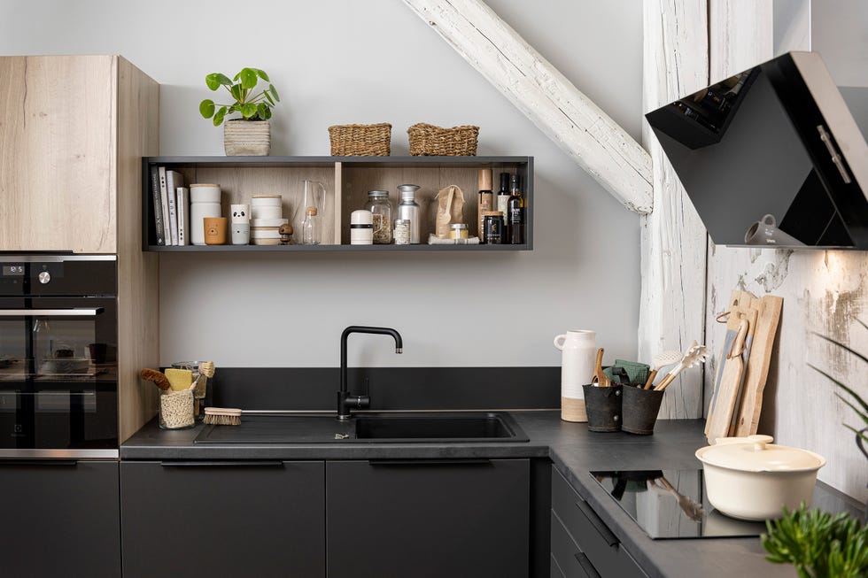 cocina abierta de diseño industrial
