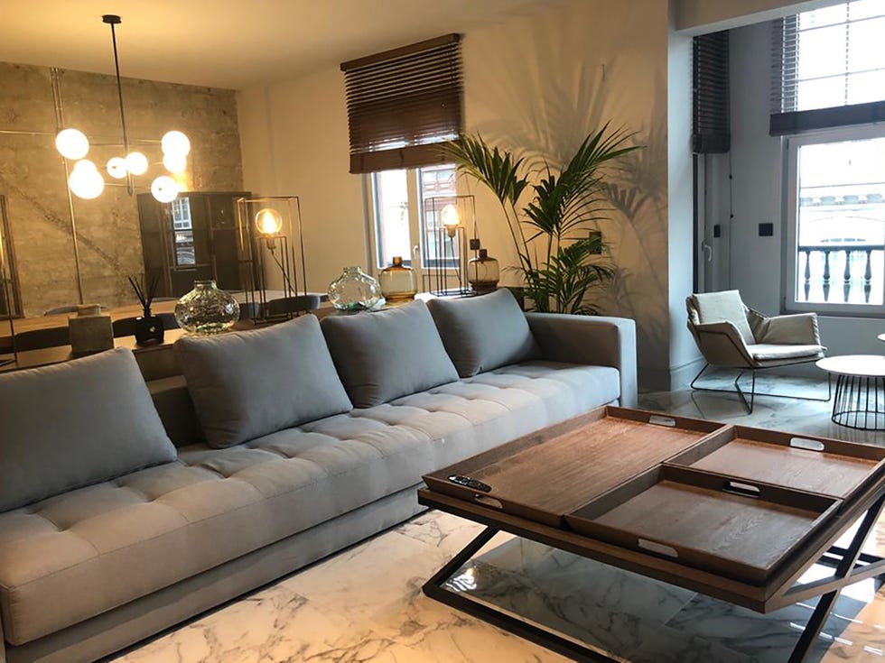 salón comedor de estilo industrial