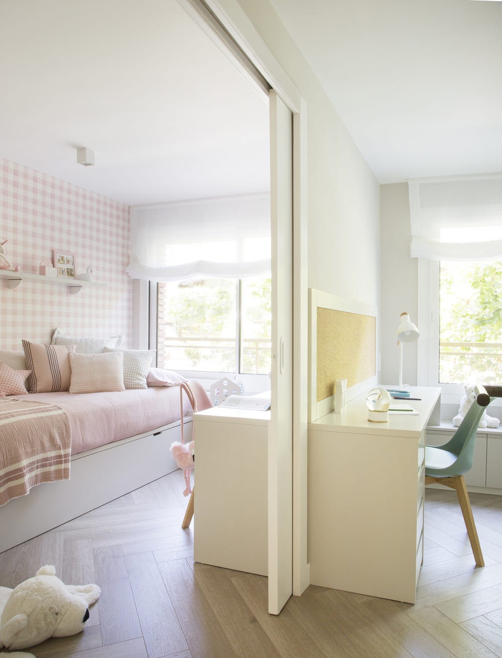 habitaciones infantiles conectadas con puerta corredera