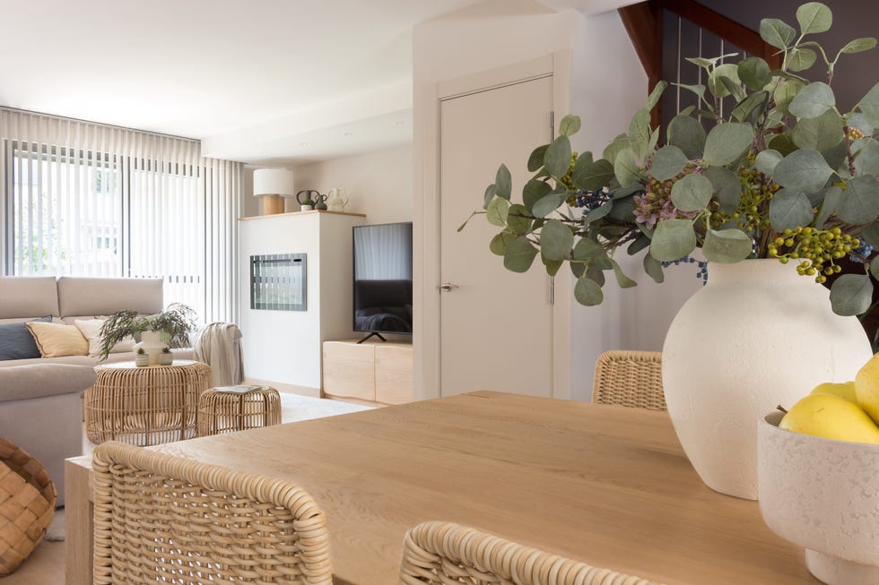 salón integrado en la cocina
