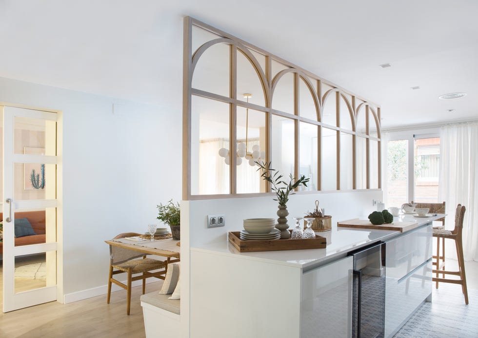 cocina blanca abierta