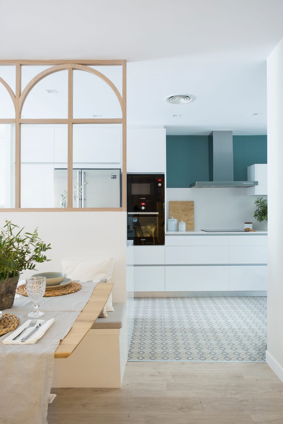 cocina blanca abierta
