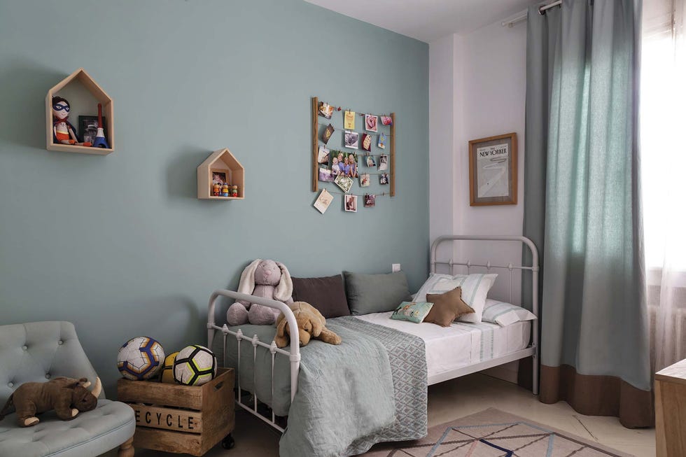 piso con espacios abiertos dormitorio infantil