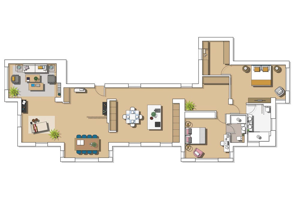 Piso moderno en Madrid: Plano de la casa