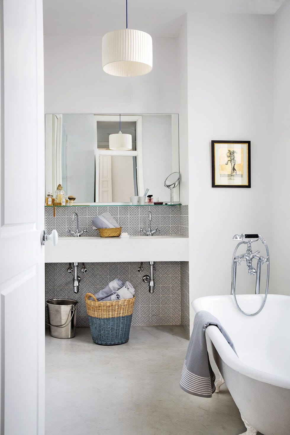 piso retro  new baño moderno con bañera con patas