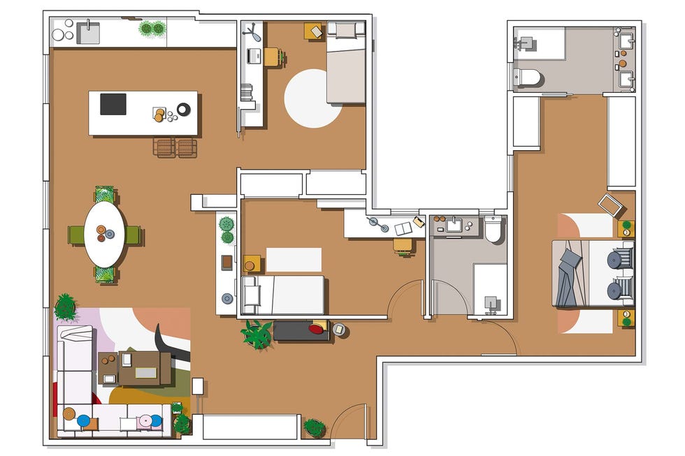 un piso en madrid exótico plano de la vivienda