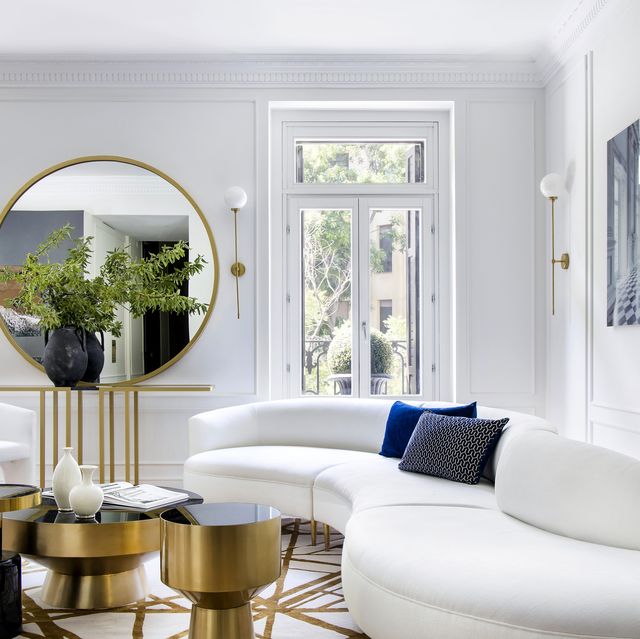 Juego de 2, mesas nido – Mesas nido – Mesa de centro de mármol y patas de  metal, muebles de sala de estar, diseño moderno (blanco grande y negro