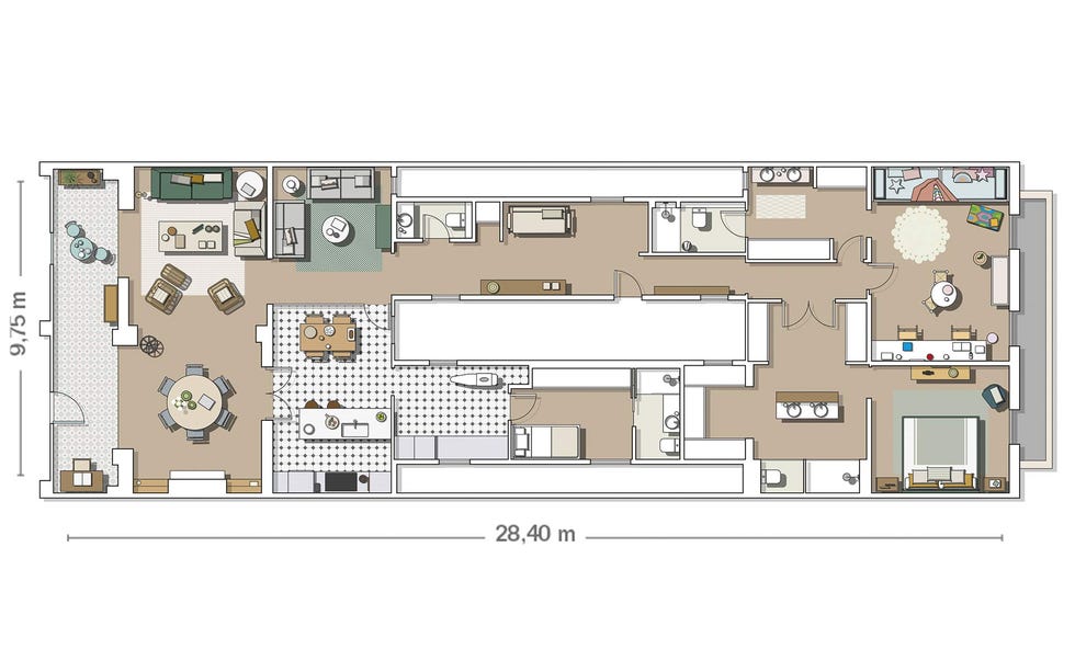 piso reformado en barcelona plano de la vivienda