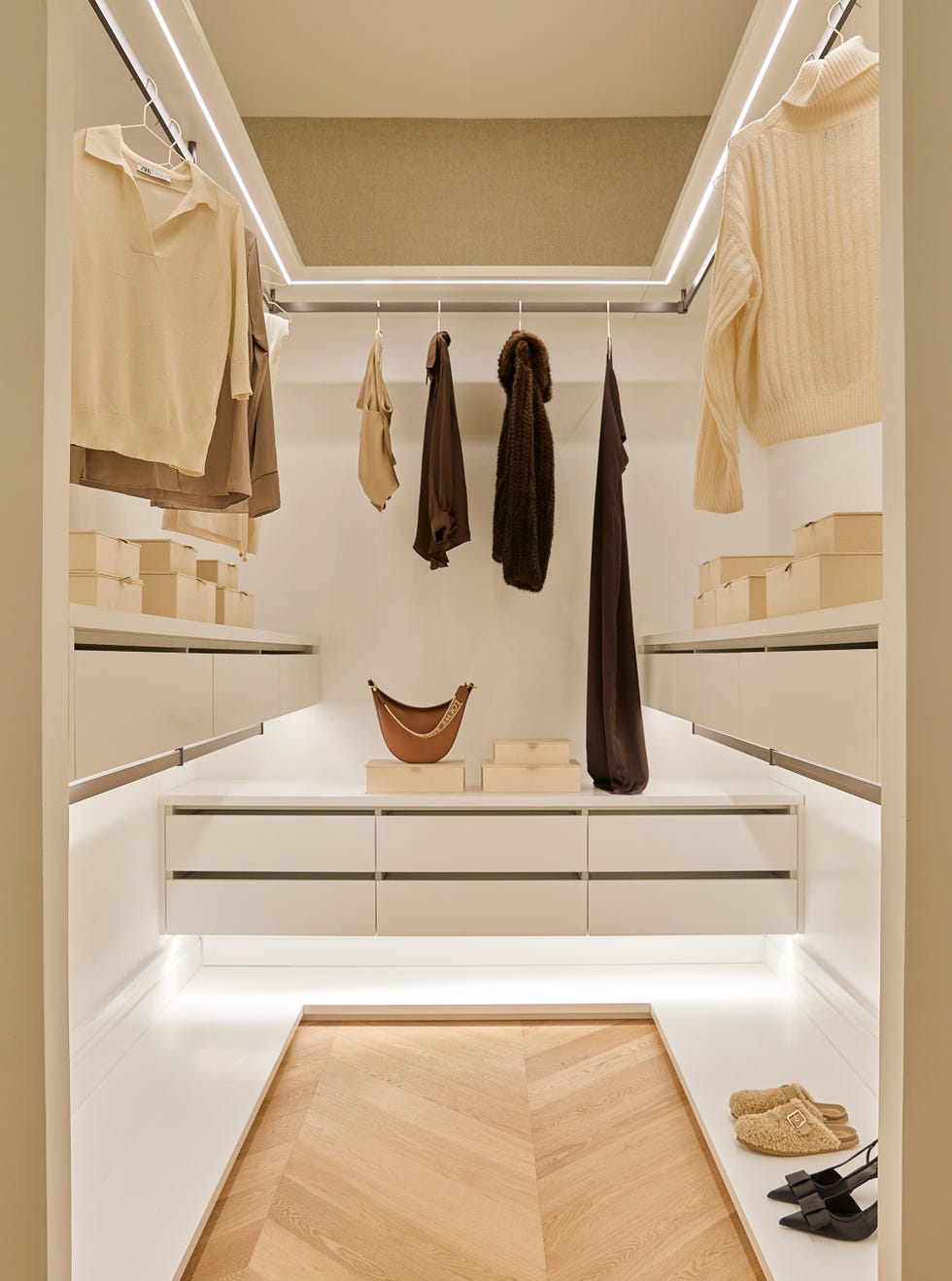 vestidor en forma de u