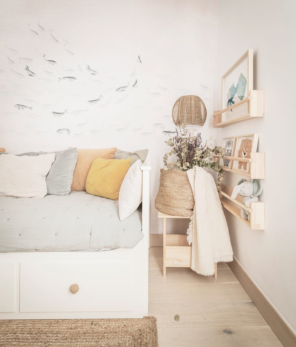 habitación infantil de diseño nórdico con cama nido
