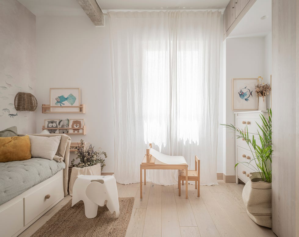 habitación infantil de diseño nórdico con cama nido