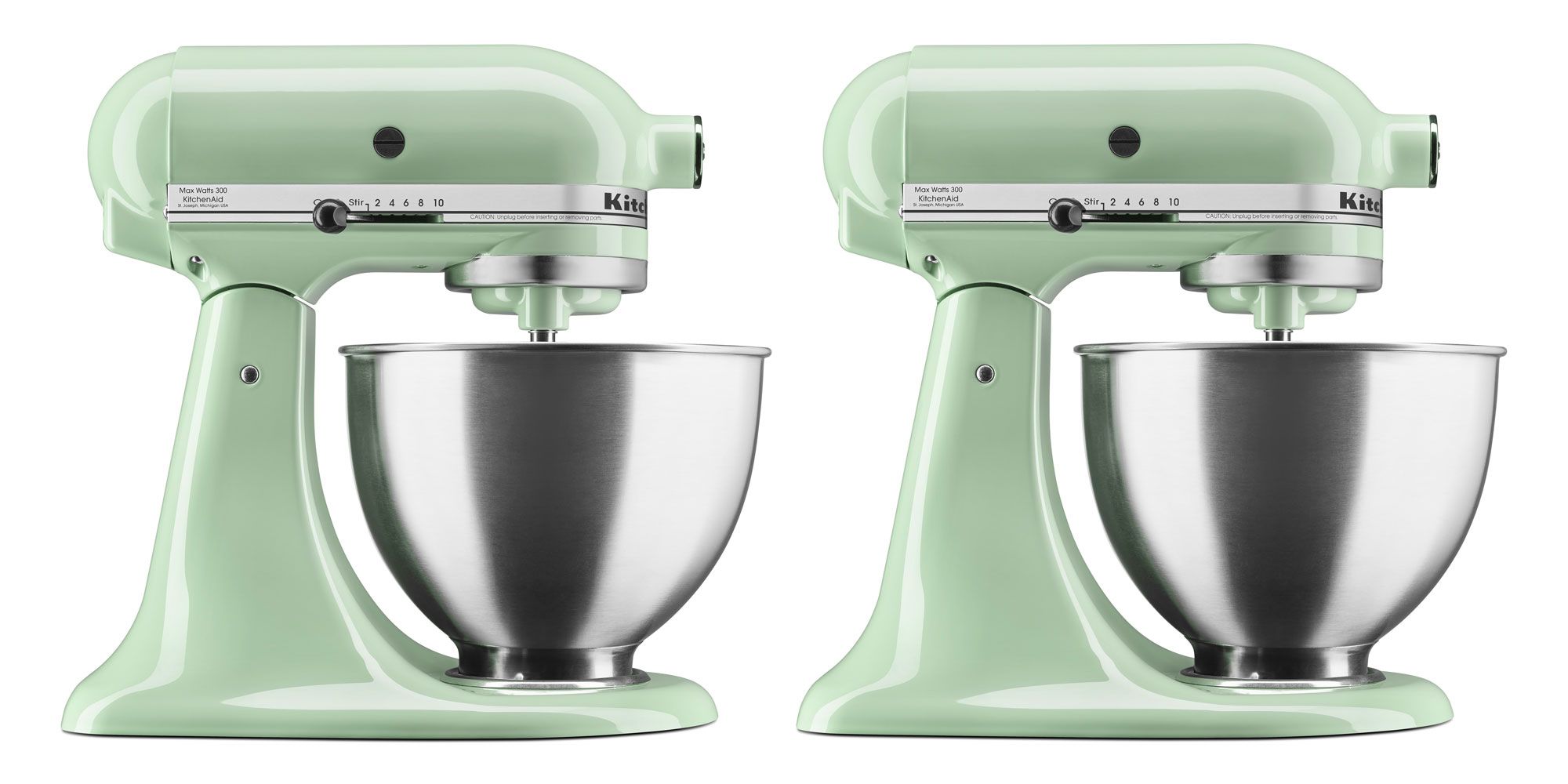 KitchenAid Green Mixer Color Comparison - Green Apple, Pistachio