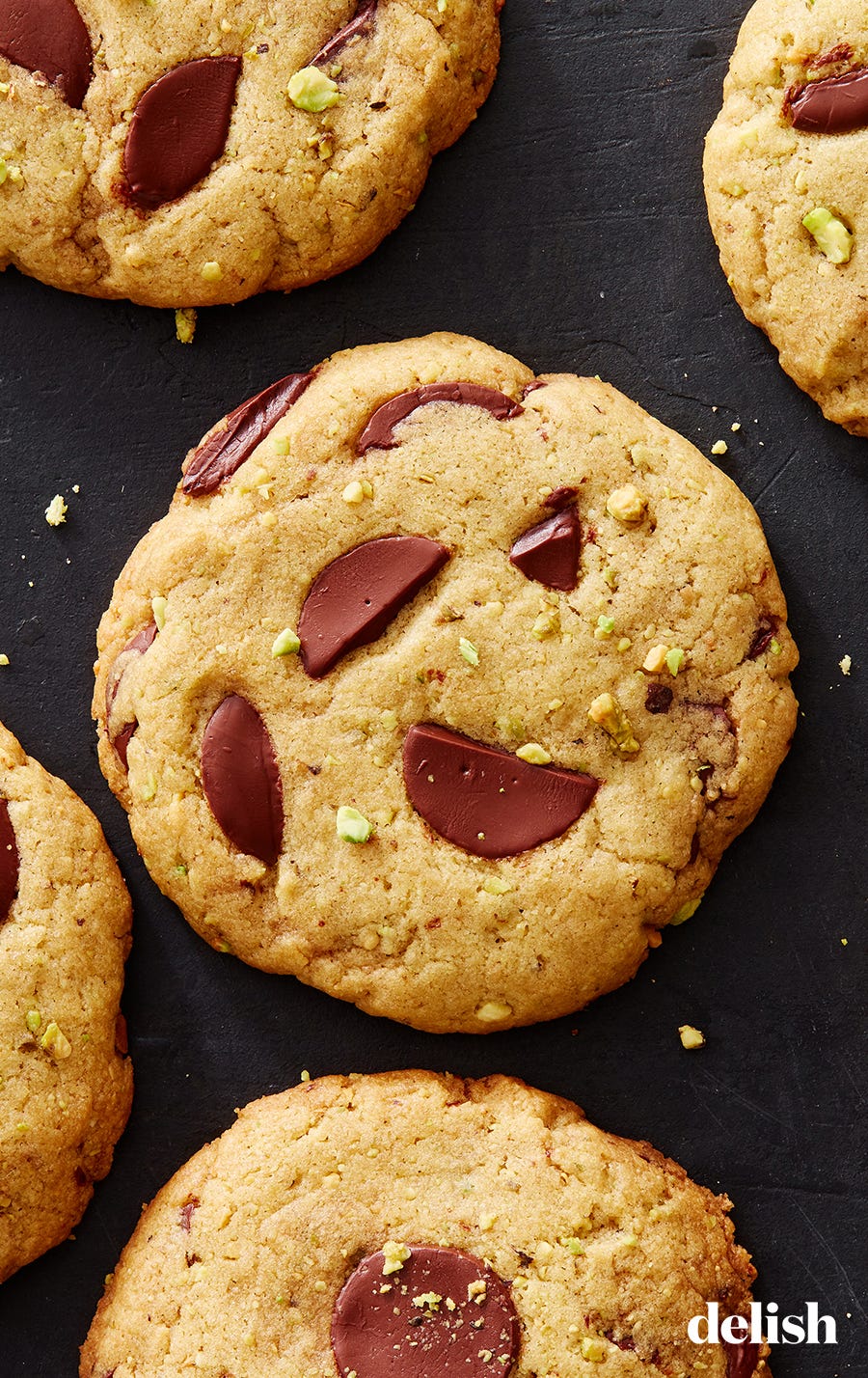 pistachio chocolate chip cookies