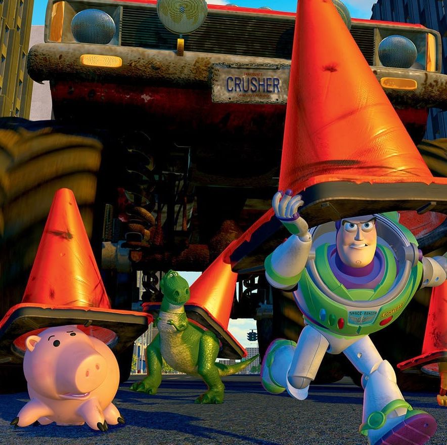 Toy Story 2 easter egg [bug's life appearance] (right before buzz and the  gang cross the road) : r/pics