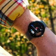 a closeup of the google pixel watch using navigation on a wrist
