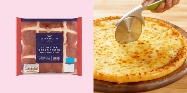 asda pizza hot cross buns