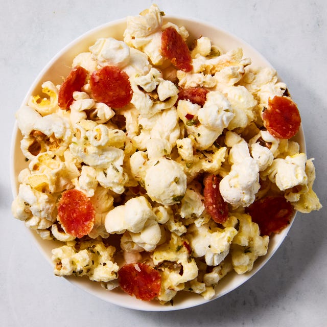 popcorn with mini pepperoni