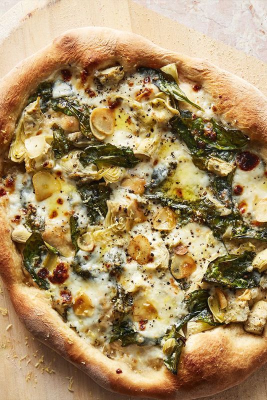 pizza recipes spinach and artichoke pizza