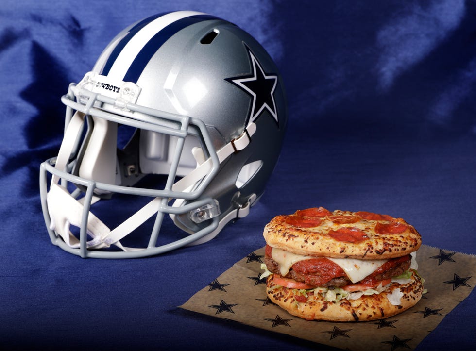 dallas cowboys pizza burger