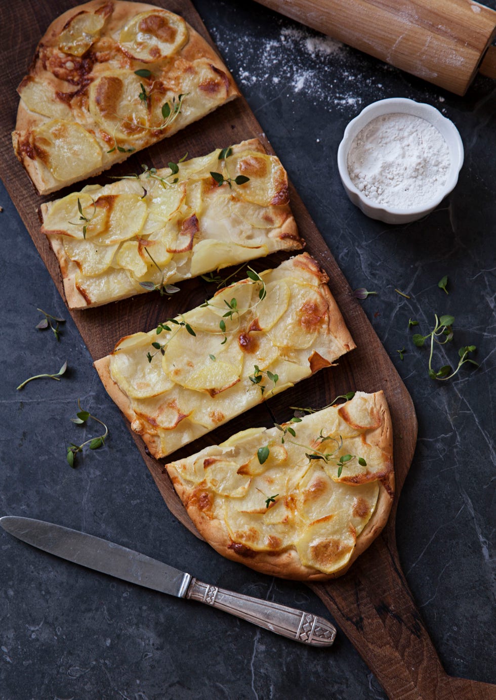 pizza de patatas y queso