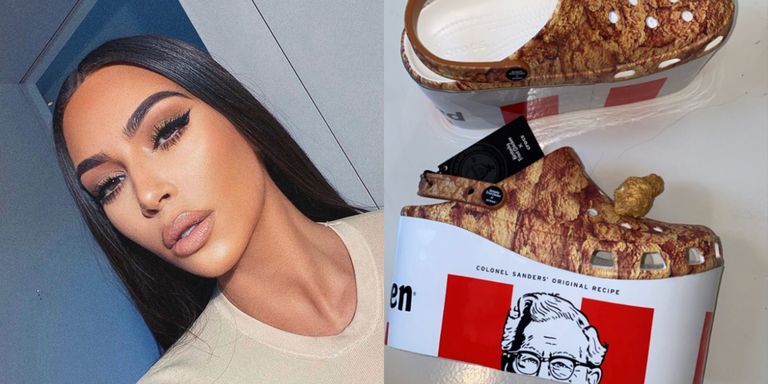Kim Kardashian Got A Pair Of KFC Platform Crocs