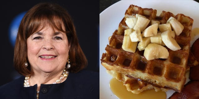 Dish, Food, Waffle, Breakfast, Belgian waffle, Cuisine, Meal, Ingredient, Dessert, Baked goods, 