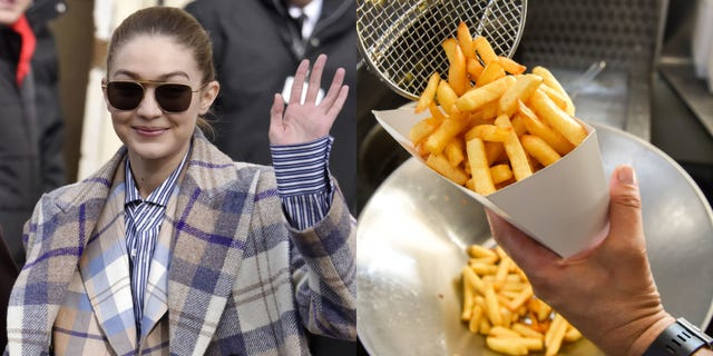 French fries, Junk food, Fast food, Fried food, Dish, Food, Cuisine, Side dish, Kids' meal, Fish and chips, 