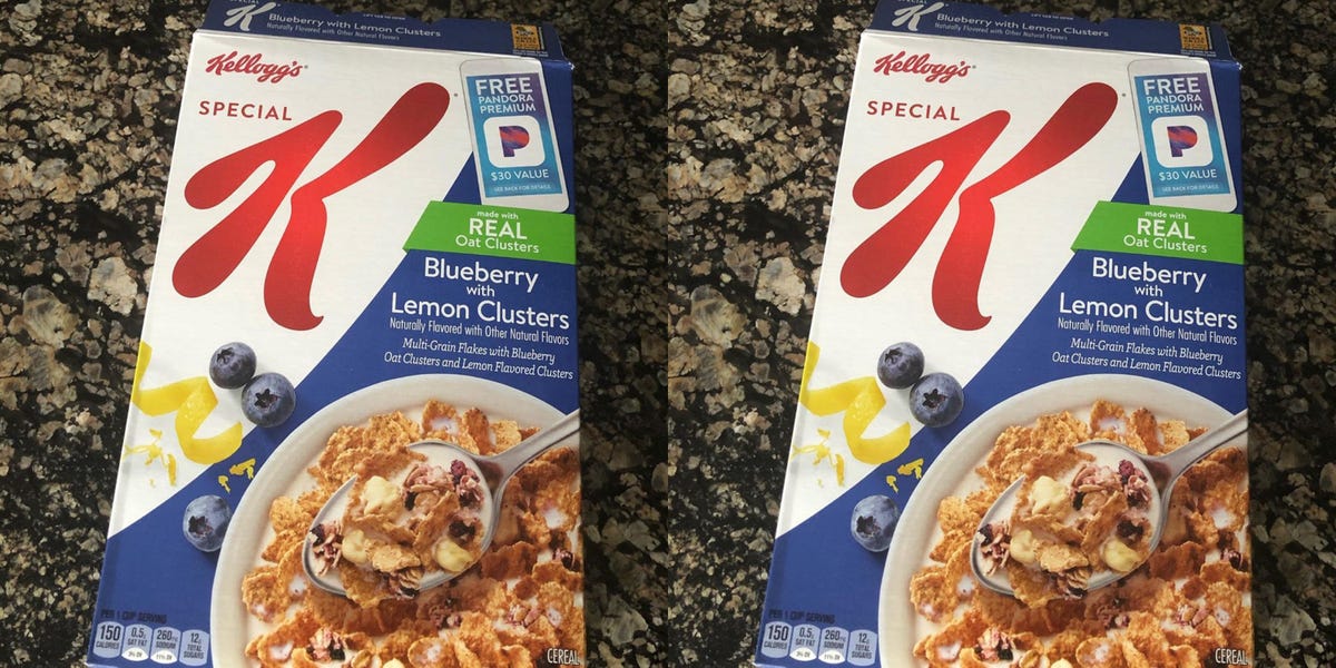 Special K Cereal, Blueberry With Lemon Clusters 12.8 Oz