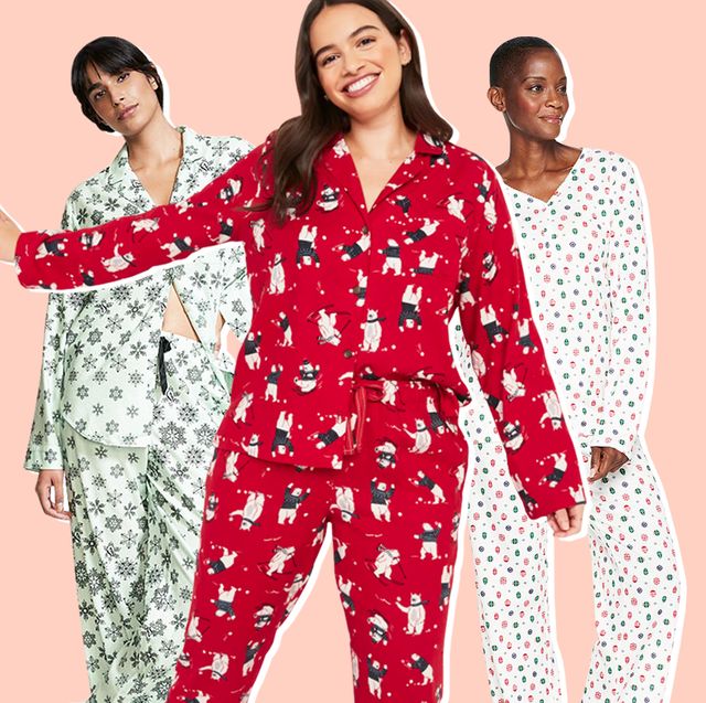 Red Ribbed Pajama Dress - Christmas Pajamas