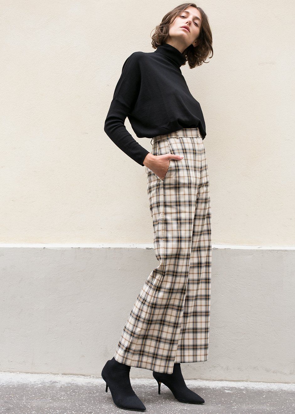 moda pantaloni tartan 2019, tendenza pantaloni check 2019