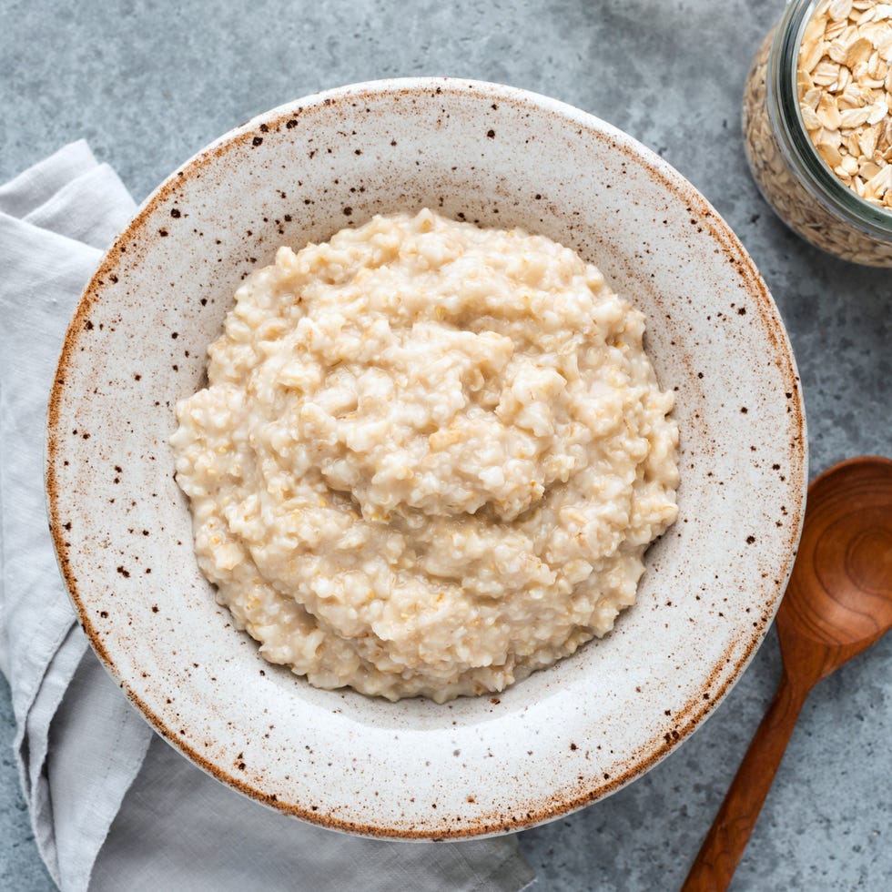 plain oatmeal porridge in bowl